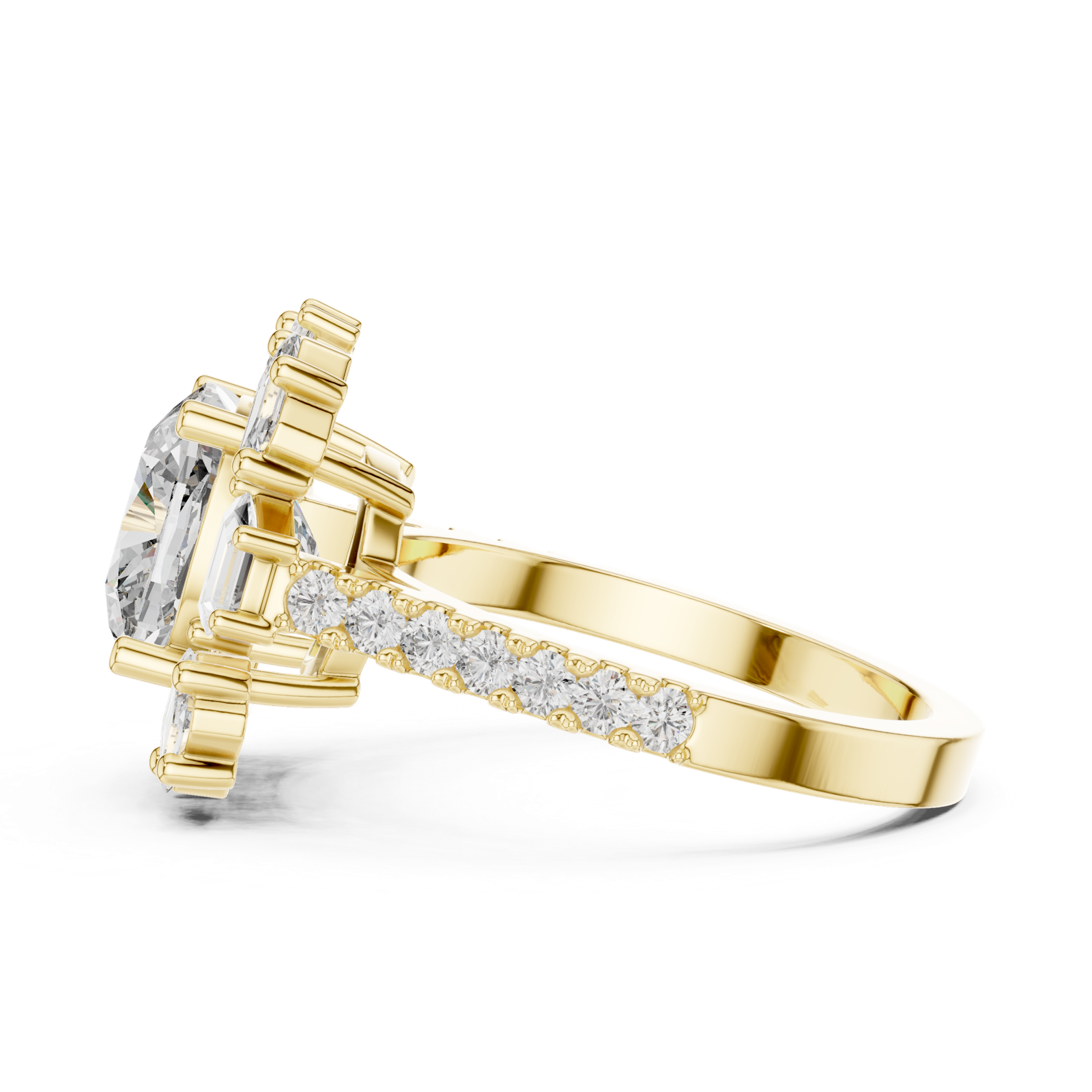 Gold Ring DDLR-179, Yellow Gold, view 3
