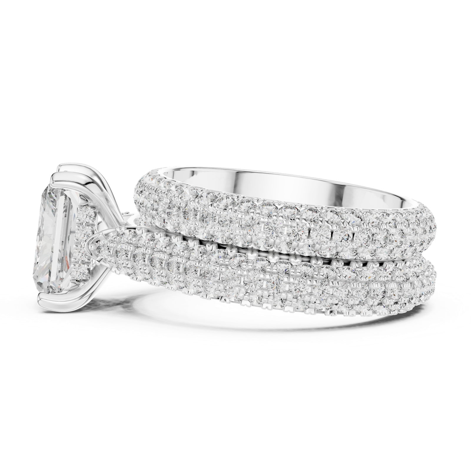 Gold Ring DDLR-013, White Gold, view 3