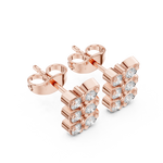 Gold Earrings 9-10063E, Rose Gold, view 2