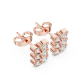 Gold Earrings 9-10063E, Rose Gold, view 2