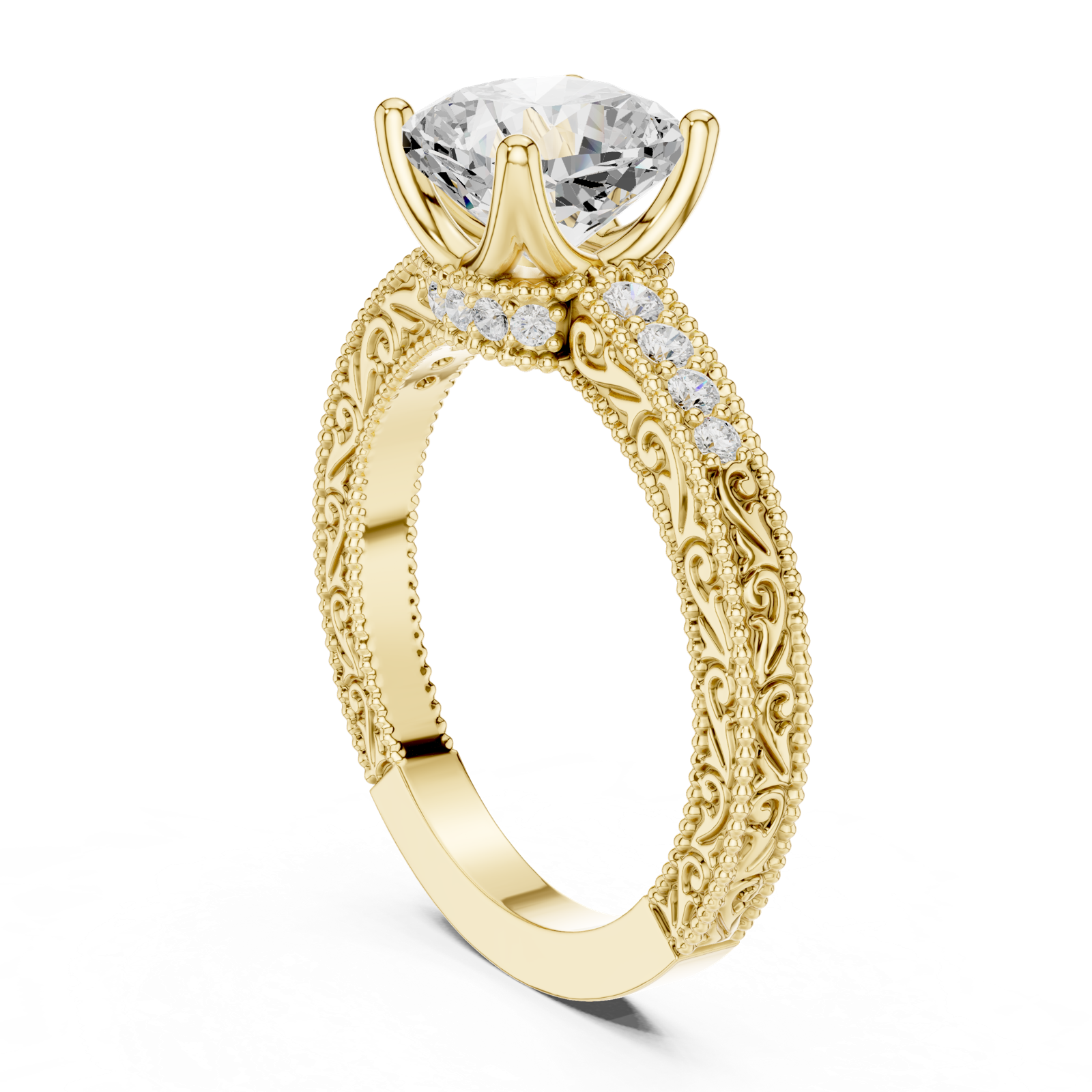 Gold Ring DDLR-977, Yellow Gold
