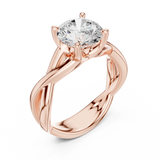 Gold Ring DDLR-872, Rose Gold, view 2