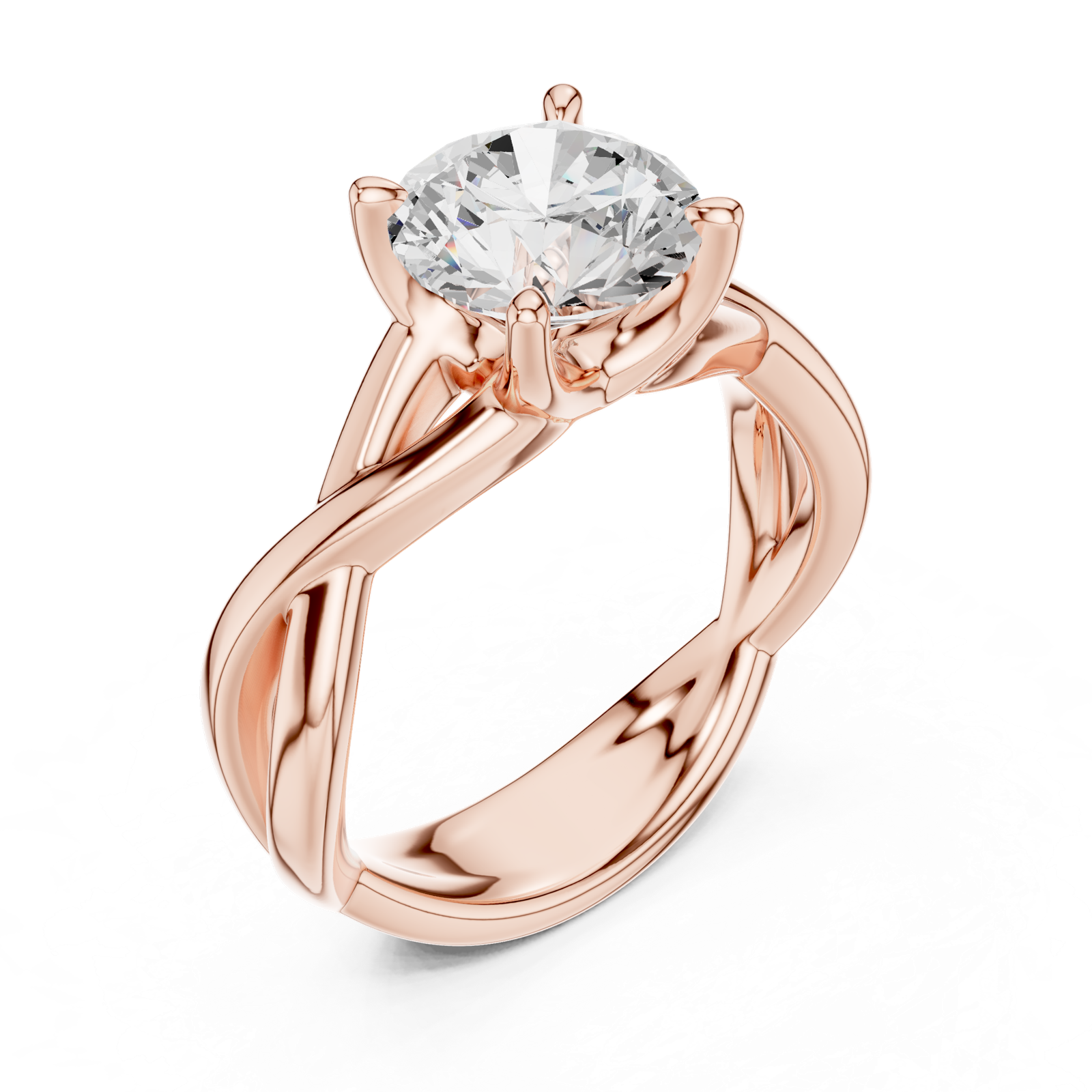 Gold Ring DDLR-872, Rose Gold, view 2