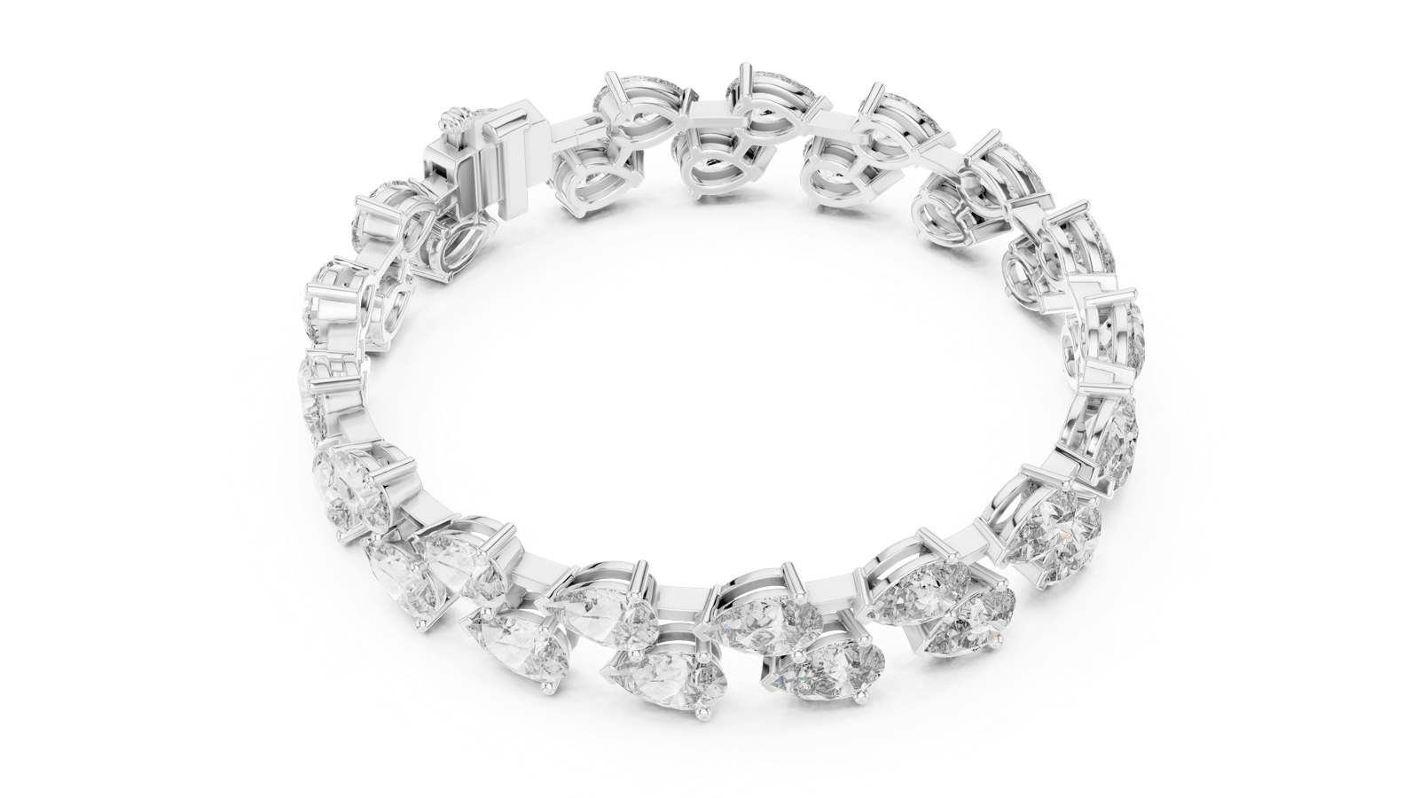 Gold Bracelet 25-CAD, White Gold, view 2