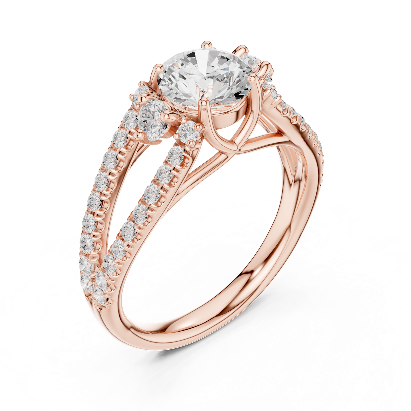Gold Ring DDLR-682, Rose Gold, view 2