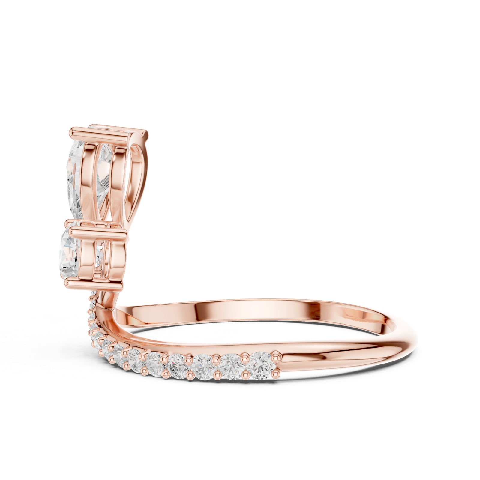 Gold Ring SBWR(59), Rose Gold, view 3