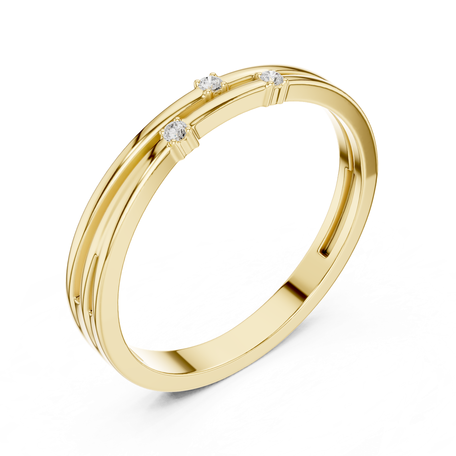 Gold Ring DDLR-709, Yellow Gold, view 2