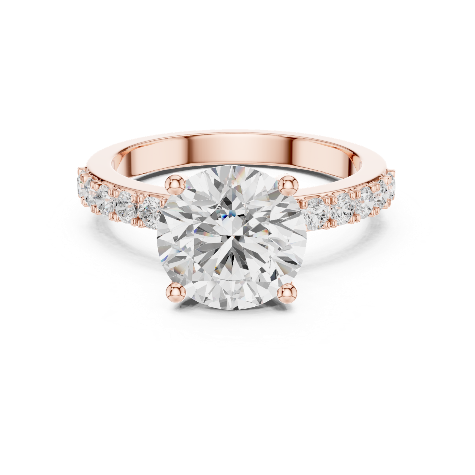 Gold Ring DDLR-750, Rose Gold, view 4