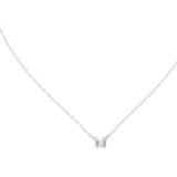 14K Solid Gold Lab Diamond Solitaire Pendant Necklace, White Gold, view 1
