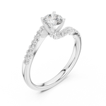 Gold Ring LR-0320, White Gold, view 2
