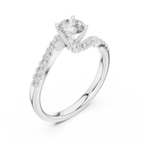 Gold Ring LR-0320, White Gold, view 2