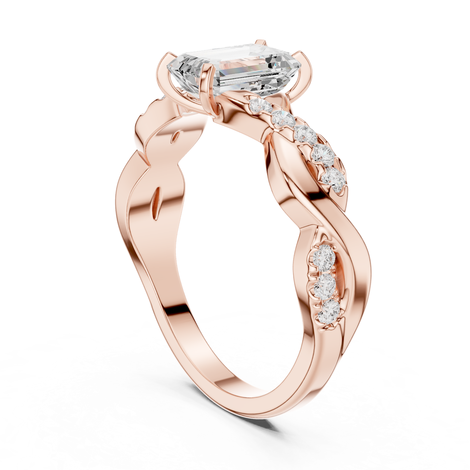 Gold Ring DDLR-1071, Rose Gold, view 1