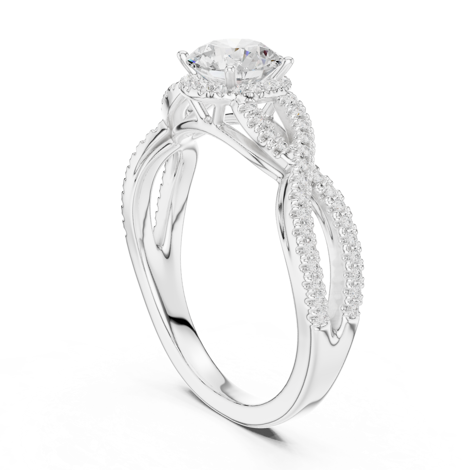 Gold Ring LR-0232, White Gold, view 1