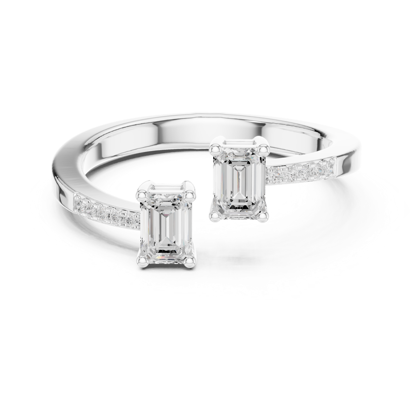Gold Ring DDLR-481, White Gold, view 4