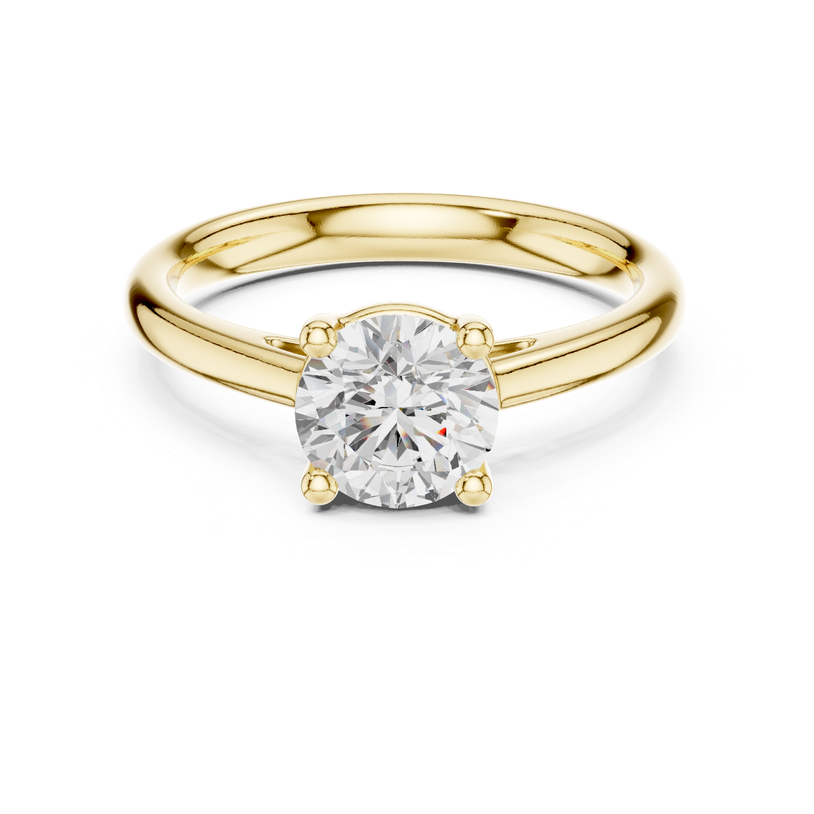 Gold Ring DDLR-630, Yellow Gold, view 4