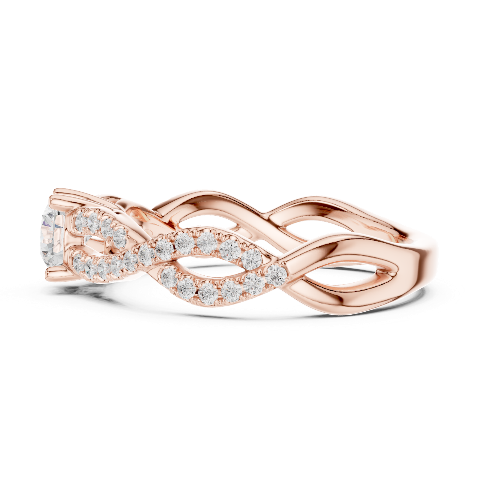 Gold Ring LR-0316, Rose Gold, view 3