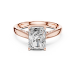 Gold Jewelry L36-18, Radiant center stone, Rose Gold, view 4