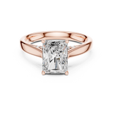 Gold Jewelry L36-18, Radiant center stone, Rose Gold, view 4