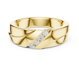 Gold Ring DDLR-427, Yellow Gold, view 4
