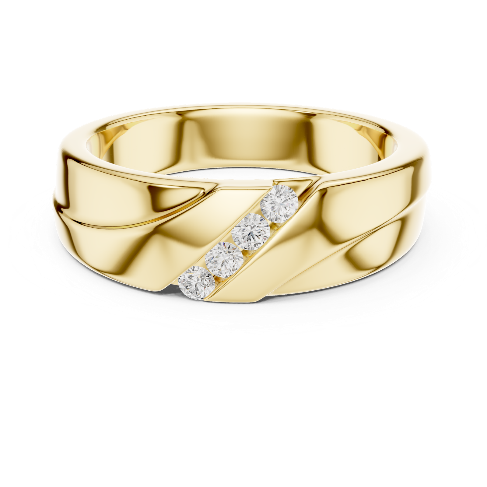 Gold Ring DDLR-427, Yellow Gold, view 4