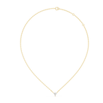 14K Solid Gold Lab Diamond Solitaire Pendant Necklace, Yellow Gold, view 1