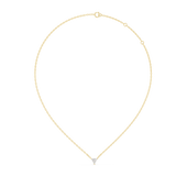 14K Solid Gold Lab Diamond Solitaire Pendant Necklace, Yellow Gold, view 1