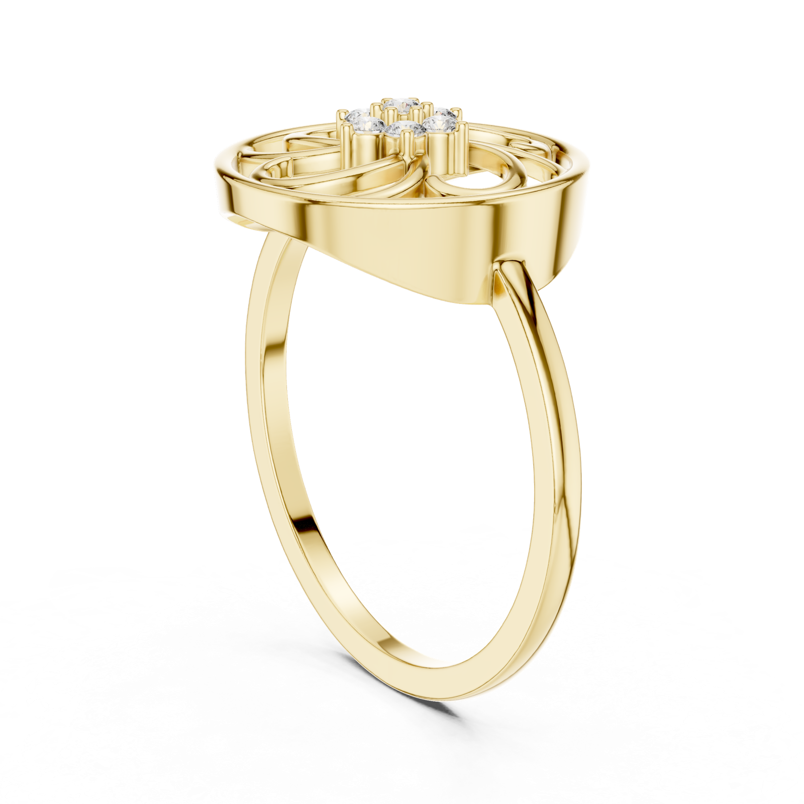 Gold Ring DR-6231, Yellow Gold