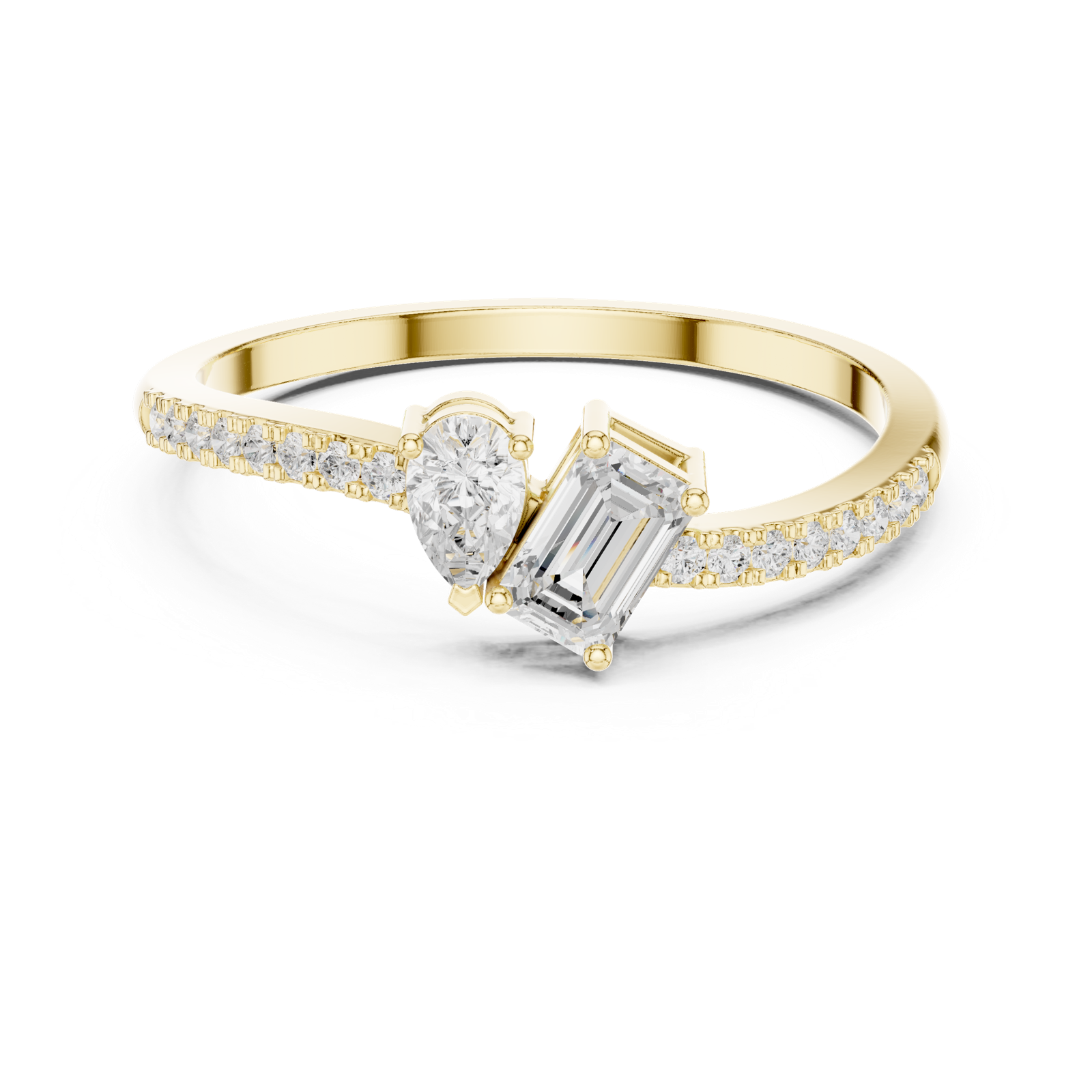 Gold Ring HLR-221, Yellow Gold, view 4