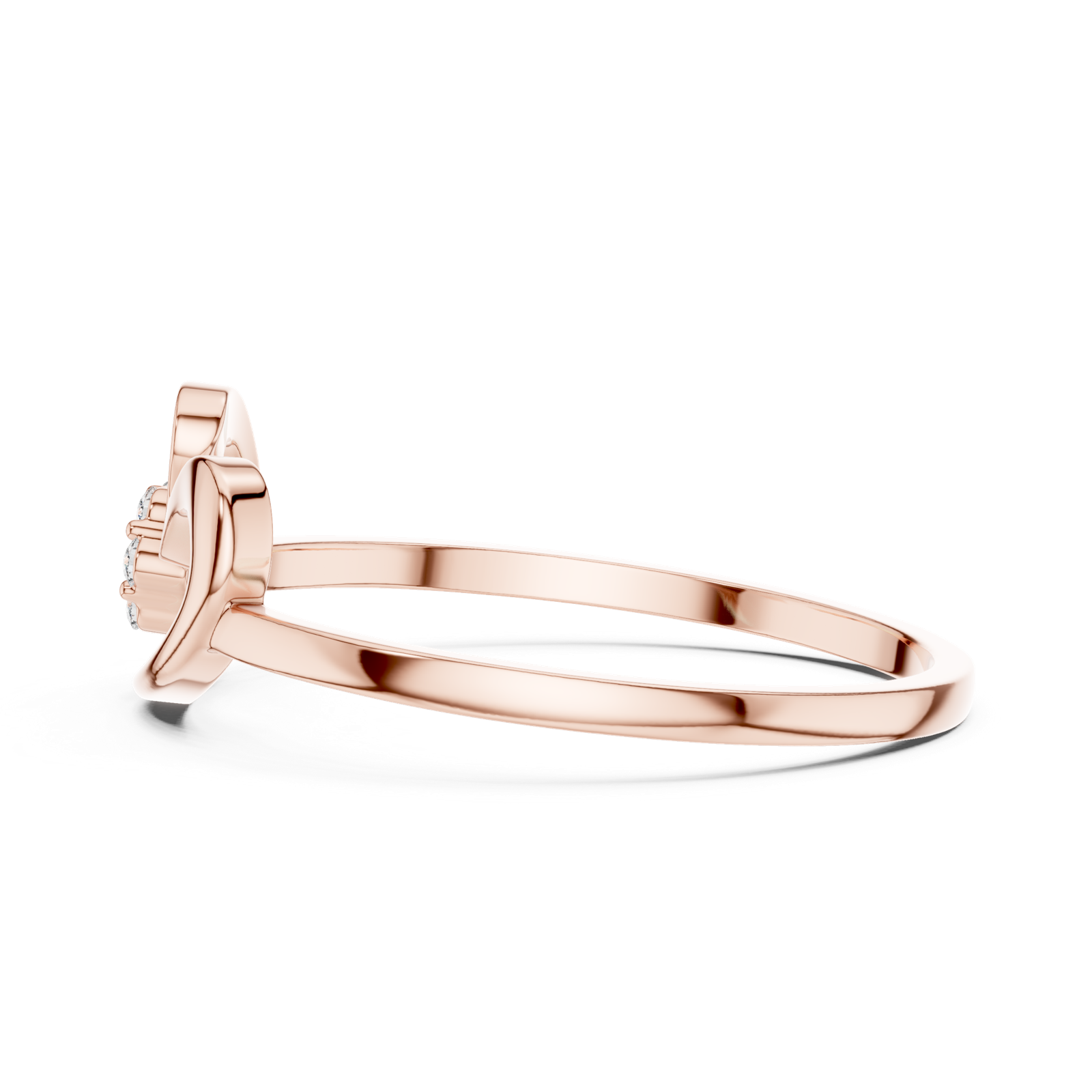 Gold Ring DR-6209, Rose Gold, view 3