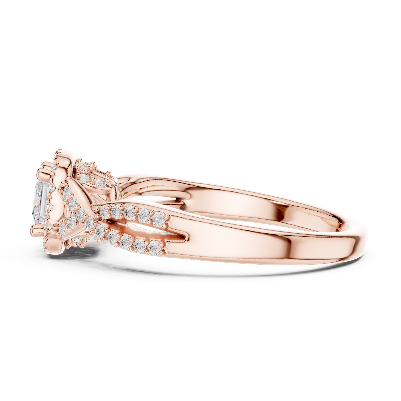 Gold Ring LR-0273, Rose Gold, view 3