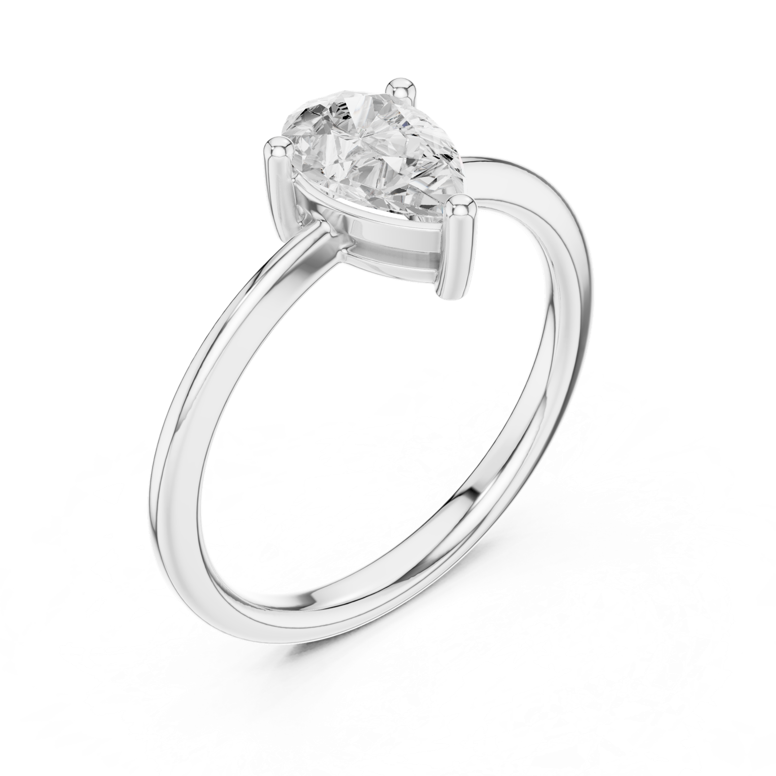 Gold Ring DDLR-500, White Gold, view 2