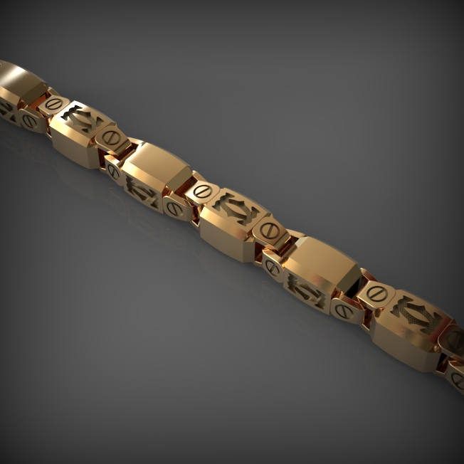 14K Solid Gold Men's Statement Link Chain, Yellow Gold