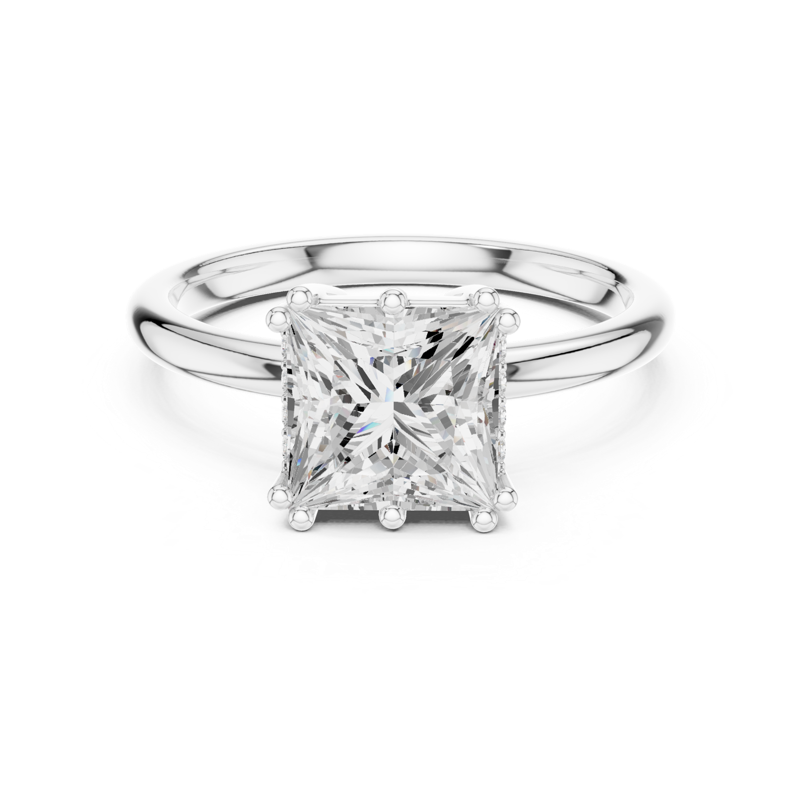 Gold Ring DDLR-929, White Gold, view 4