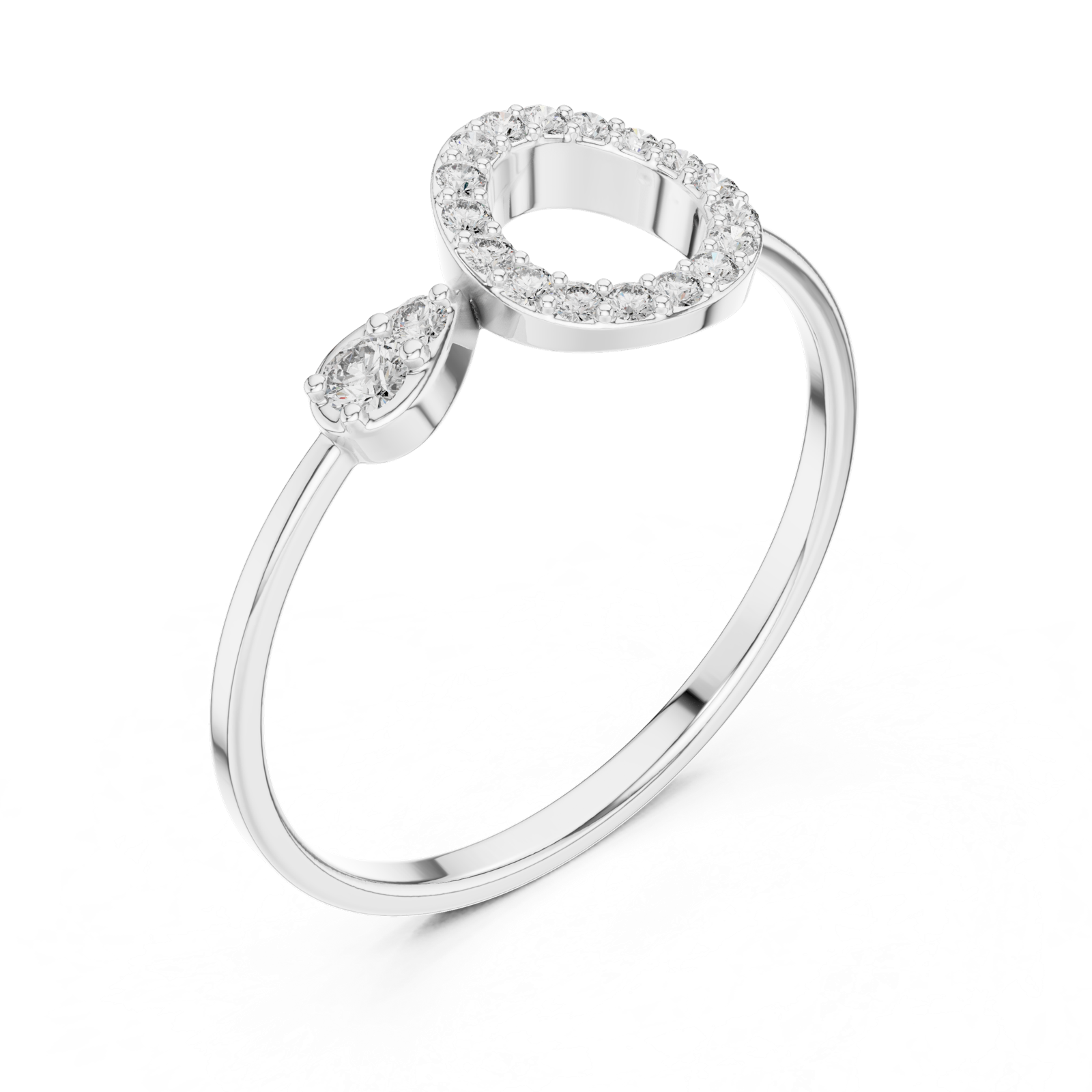 Gold Ring 1 (226), White Gold, view 2