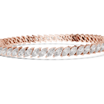 14K Solid Gold Lab Diamond Bracelet, Rose Gold, view 3