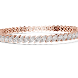 14K Solid Gold Lab Diamond Bracelet, Rose Gold, view 3