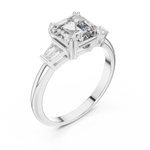 Gold Ring LR-0052, White Gold, view 2
