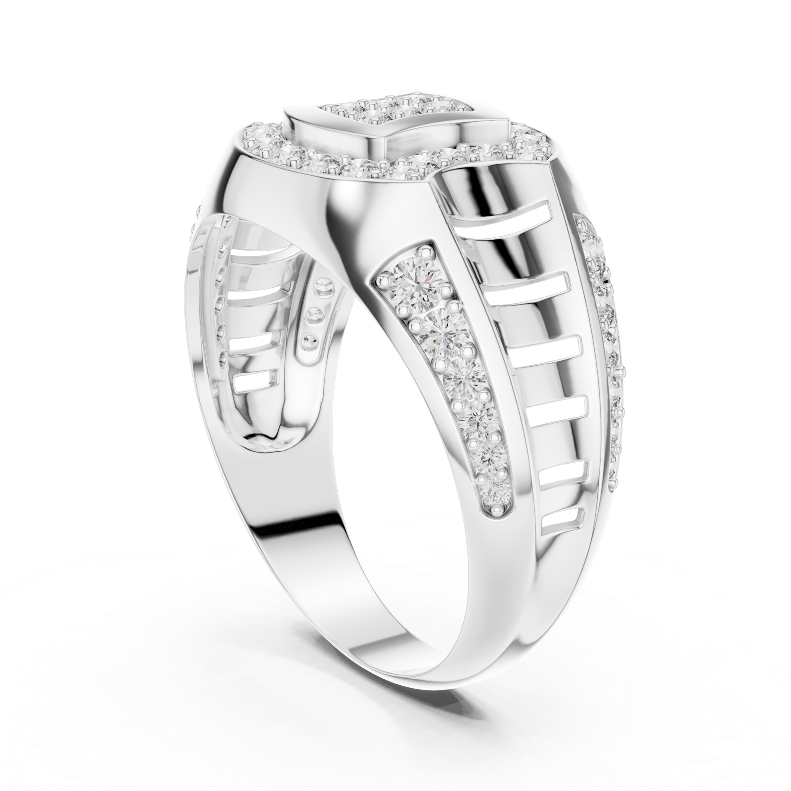 Gold Ring LR-01 (36), White Gold