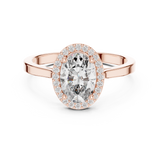 Gold Ring ALR-116, Rose Gold, view 4