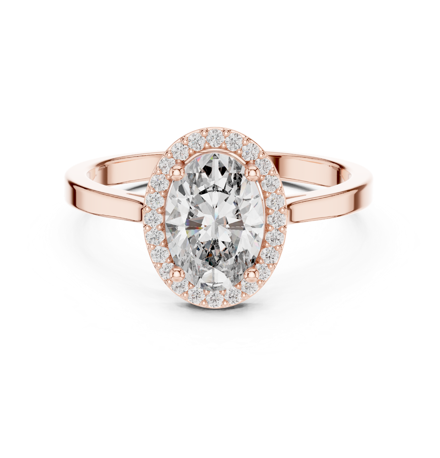 Gold Ring ALR-116, Rose Gold, view 4