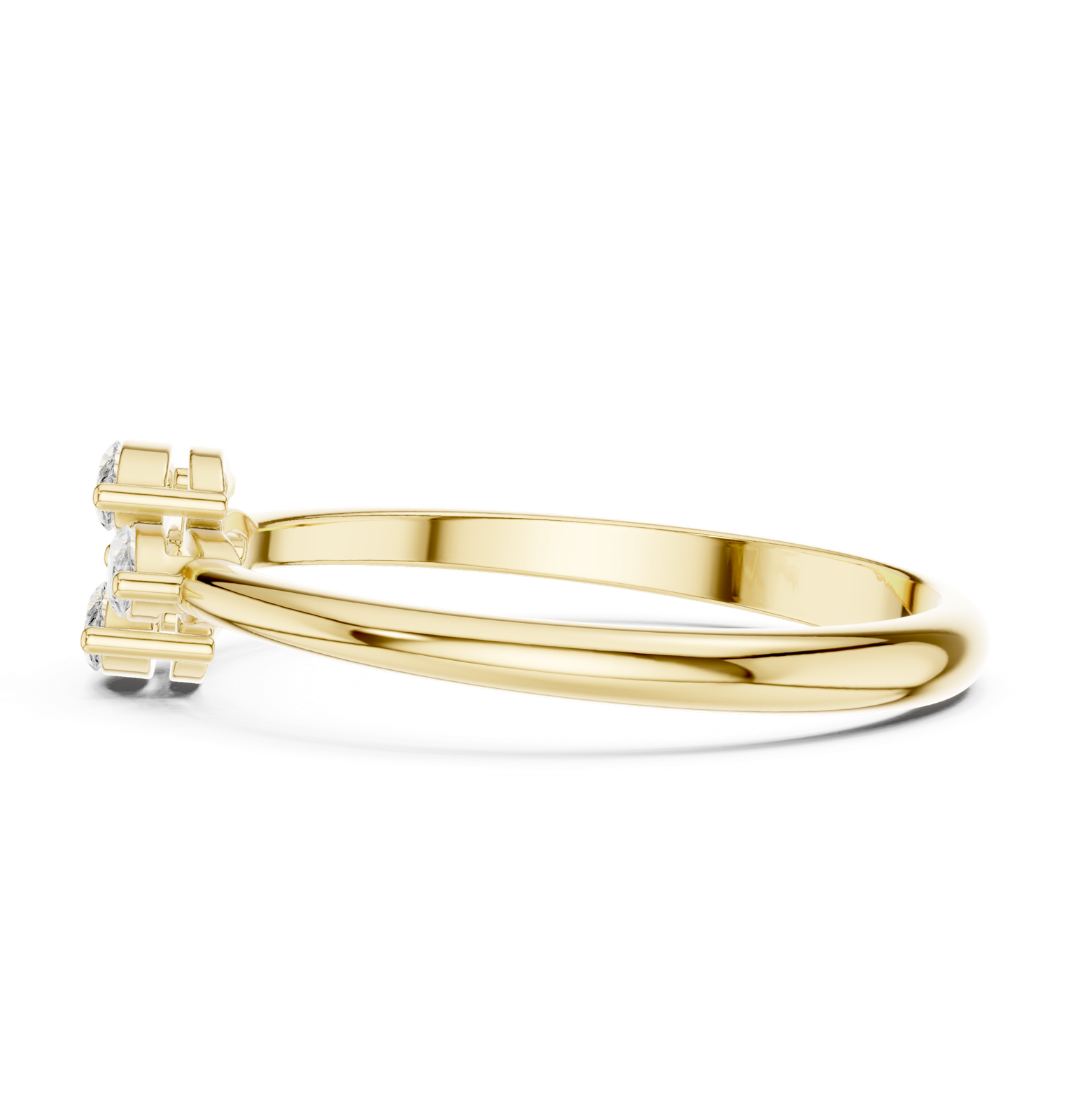 Gold Ring HLR-108, Yellow Gold, view 3