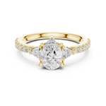 Gold Ring DDLR-860, Yellow Gold, view 4
