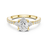 Gold Ring DDLR-860, Yellow Gold, view 4