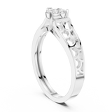 Gold Ring DDLR-824, White Gold, view 1