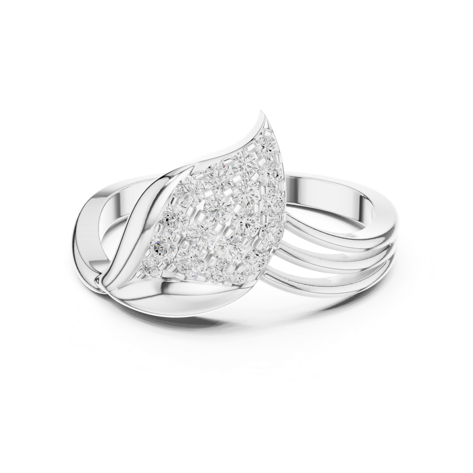 Gold Ring DDLR-664, White Gold, view 4