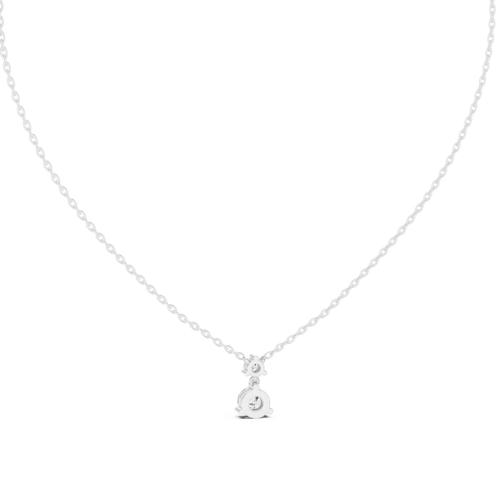 Gold Pendant GPD-0025, White Gold, view 4