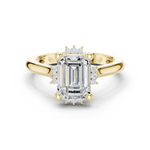 Gold Jewelry, Emerald center stone, Yellow Gold