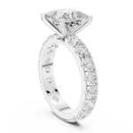 Gold Jewelry L35-63, Princess center stone, White Gold, view 1