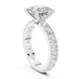 Gold Jewelry L35-63, Princess center stone, White Gold, view 1