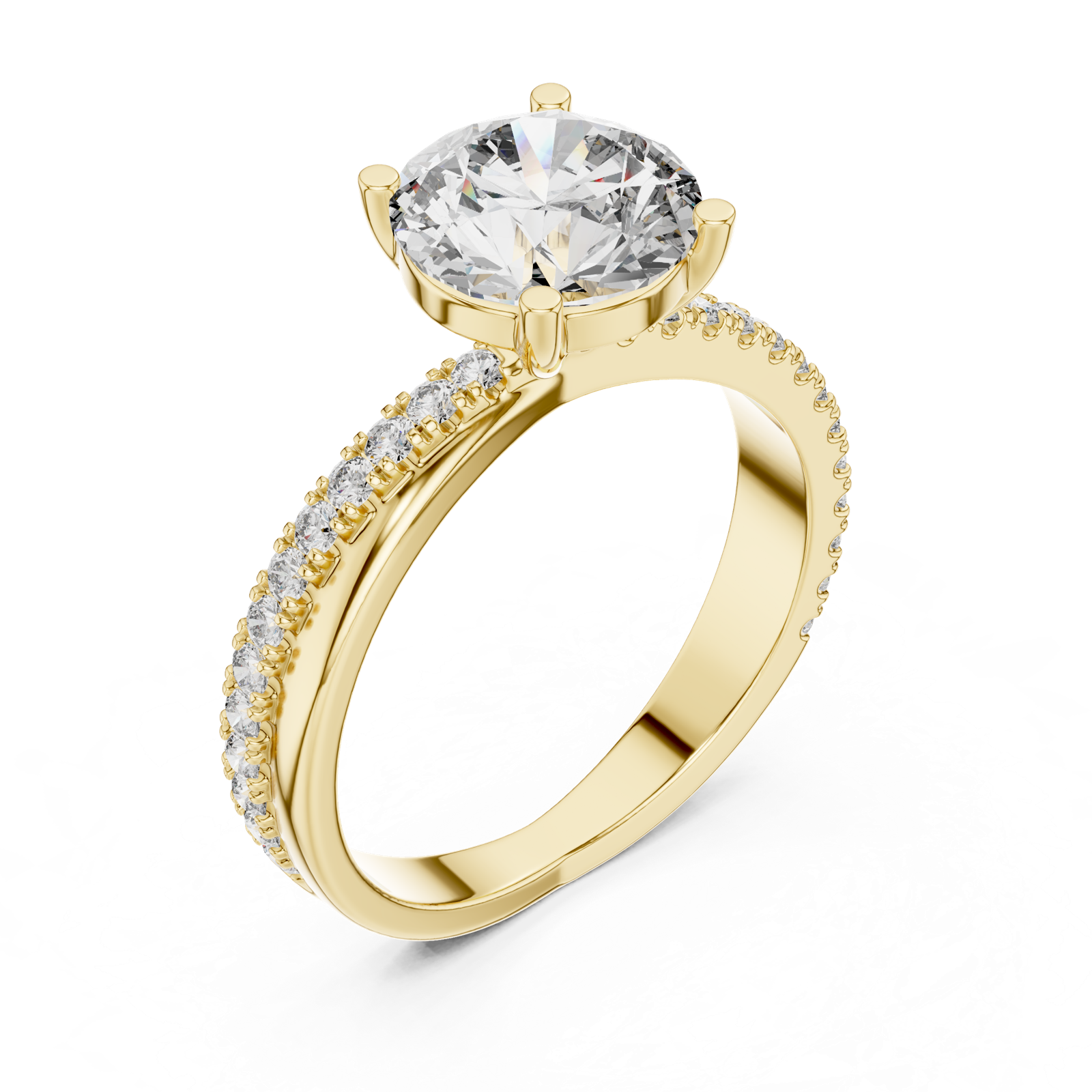 Gold Ring L03-425, Yellow Gold, view 2